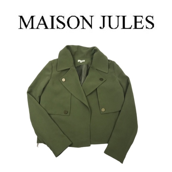 Maison Jules Jackets & Blazers - Maison Jules Army Green Jacket.  Sz XS
